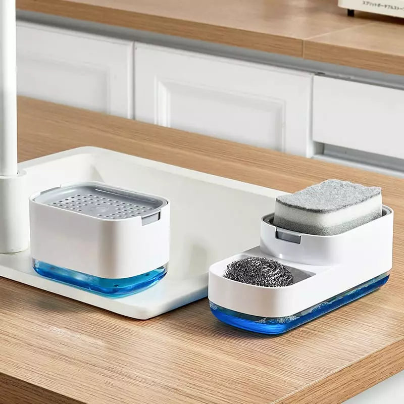 Detergent Dispenser and Sponge Holder for Sink