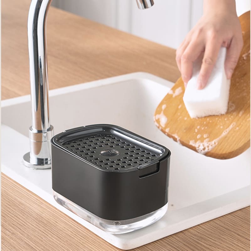 Detergent Dispenser and Sponge Holder for Sink