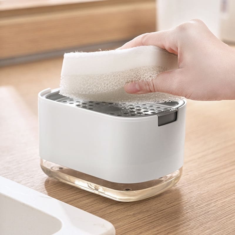 Detergent Dispenser and Sponge Holder for Sink