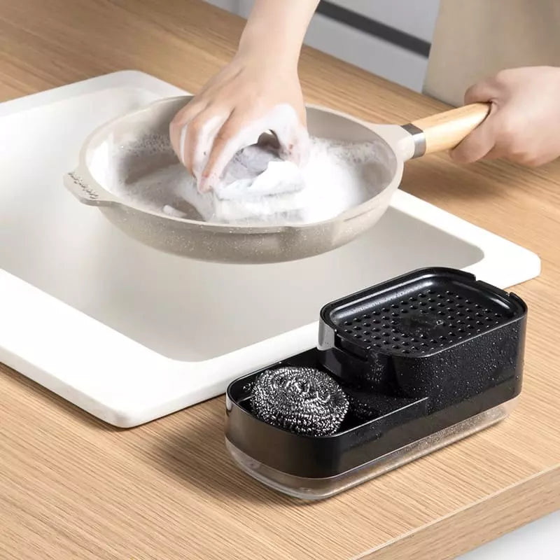 Detergent Dispenser and Sponge Holder for Sink